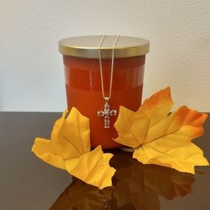 Silver and Amethyst Cross Necklace